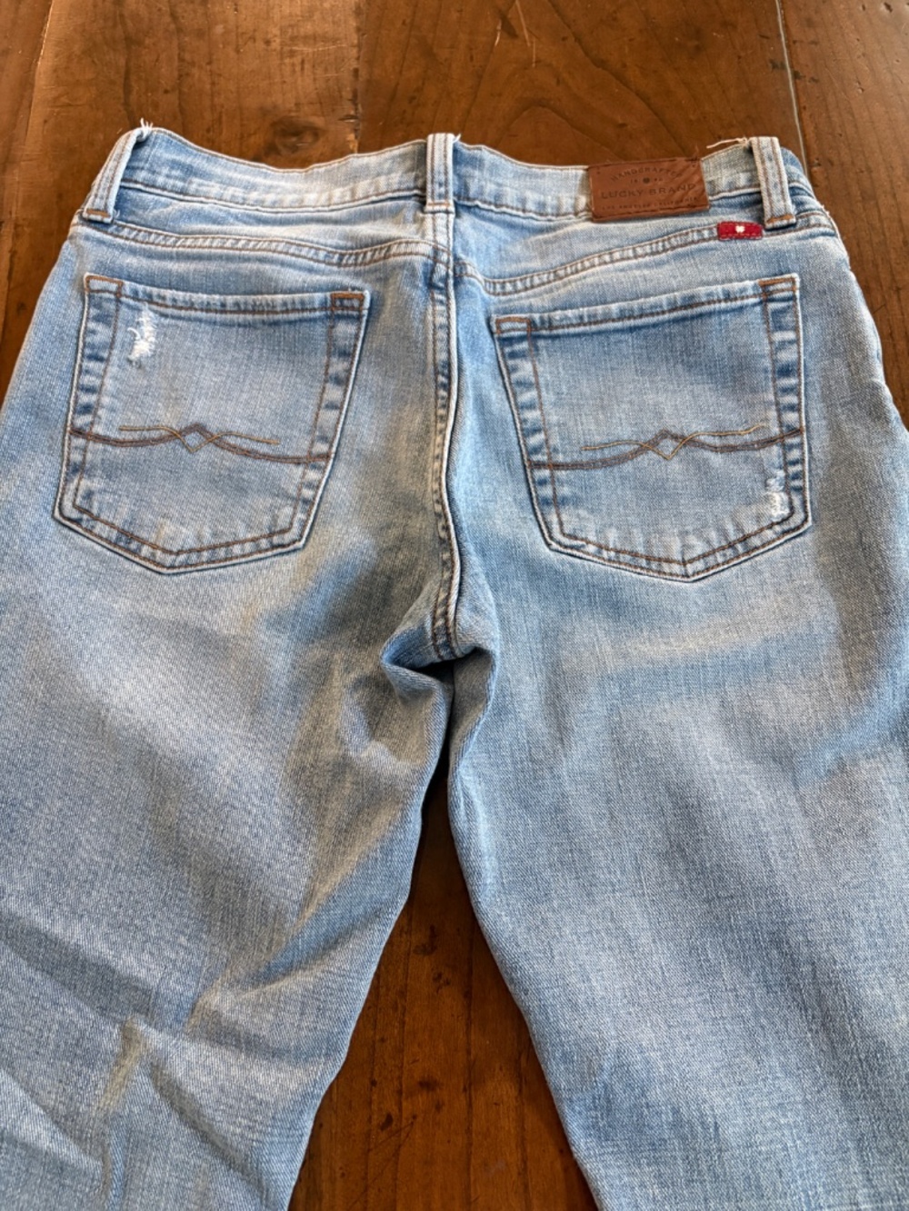 Lucky Brand Distressed Sienna Cigarette Boyfriend Y2K Jeans Size 0 25 - Picture 6 of 11